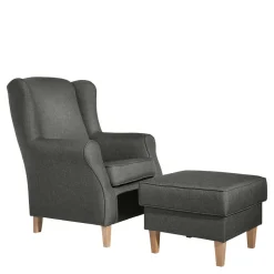 Modern Country Sessel in Anthrazit mit Buche Natur - Mediteranos^Wohnen Clearance