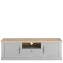 Wohnen Modern Country TV Board in Lichtgrau & Eiche - Buleta