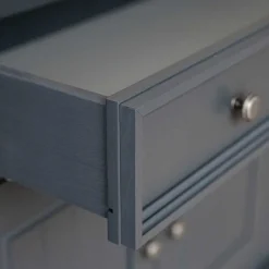 Wohnen Modern Country Vitrinenschrank in Grau & Kiefer - Eromsia