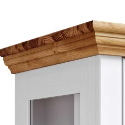 Wohnen Modern Country Vitrinenschrank zweifarbig - Eyzaco
