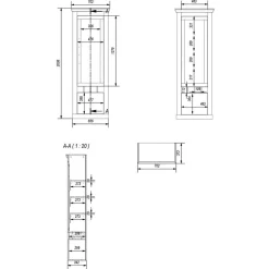 Wohnen Modern Country Wohnwand Set - Buleta (vierteilig)