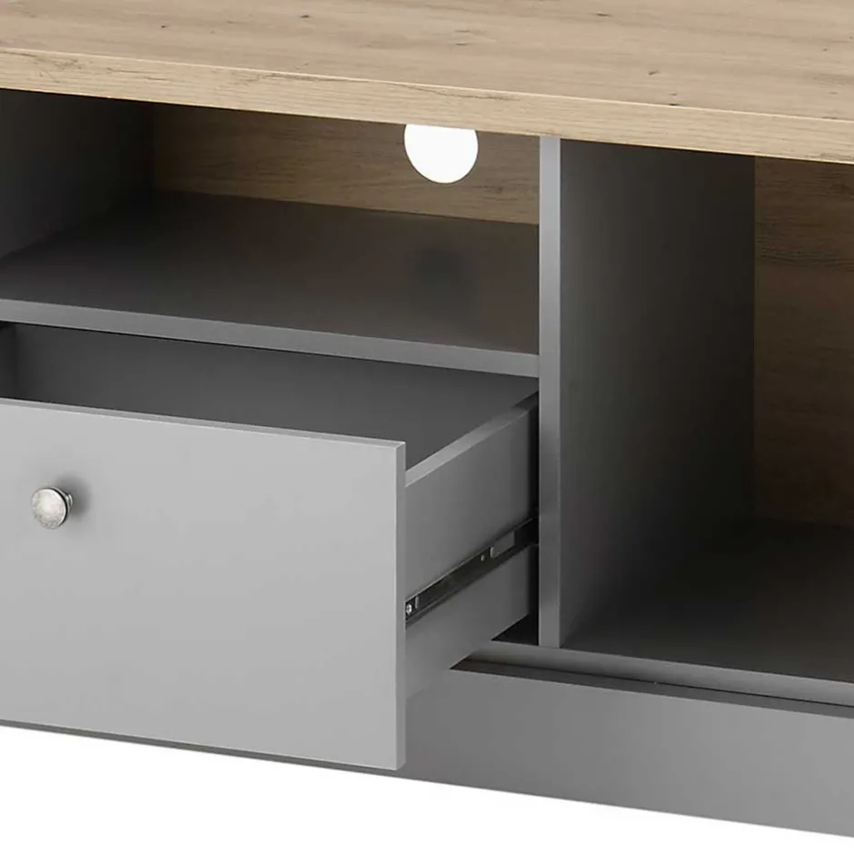 Wohnen Modern Country Wohnwand Set - Buleta (vierteilig)