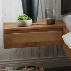 Wohnen Moderne Bettanlage aus Wildeiche - Esvilda (dreiteilig)