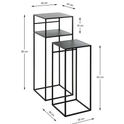 Moderne Blumensäulen in Schwarz - Foahala (zweiteilig)^Wohnen Sale