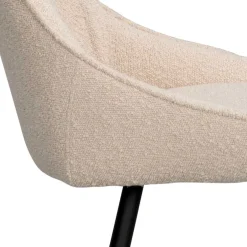 Wohnen Moderne Boucle Barstühle in Beige - Alberta (2er Set)