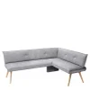 Moderne Eckbank mit grauem Stoffbezug - Eleonora^Wohnen Discount
