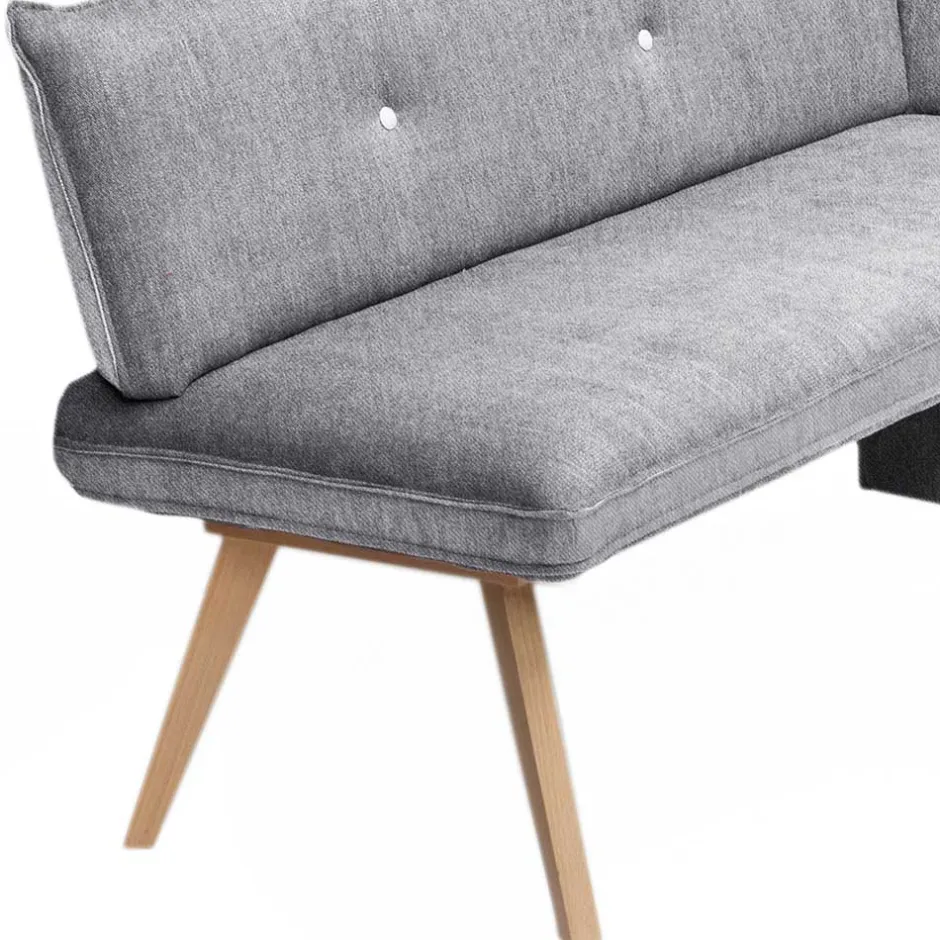 Moderne Eckbank mit grauem Stoffbezug - Eleonora^Wohnen Discount