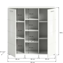 Moderne Garderobenkommode in Weiß - Rugova^Wohnen