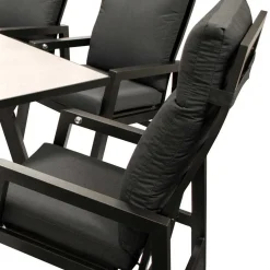 Wohnen Moderne Gartenstühle aus Aluminium - Ashly (2er Set)