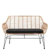 Moderne Geflechtbank aus Kunstrattan & Metall - Prismo^Wohnen Online