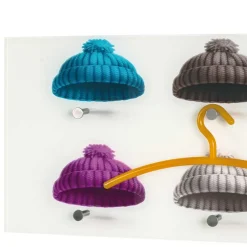 Moderne Glas Hängegarderobe mit bunten Mützen - Trujano^Wohnen Best