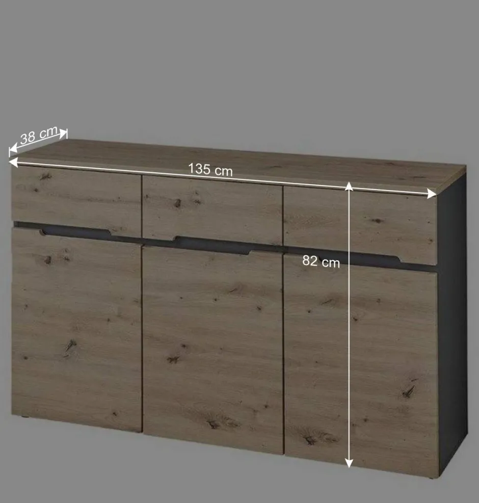 Moderne Kombikommode in Wildeiche NB - Kuetra^Wohnen New