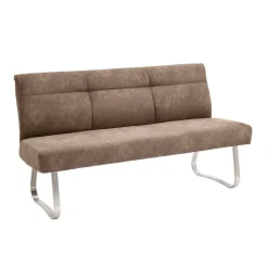 Moderne Polsterbank mit Edelstahl Gestell - Rund^Wohnen Discount