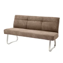 Moderne Polsterbank mit Edelstahl Gestell - Rund^Wohnen Discount