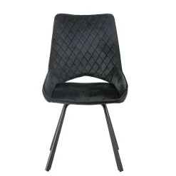 Wohnen Moderne Samtstühle in Schwarz - Celloma (2er Set)