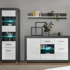 Wohnen Moderne Schränke & Wandregal Set - Istensa (dreiteilig)