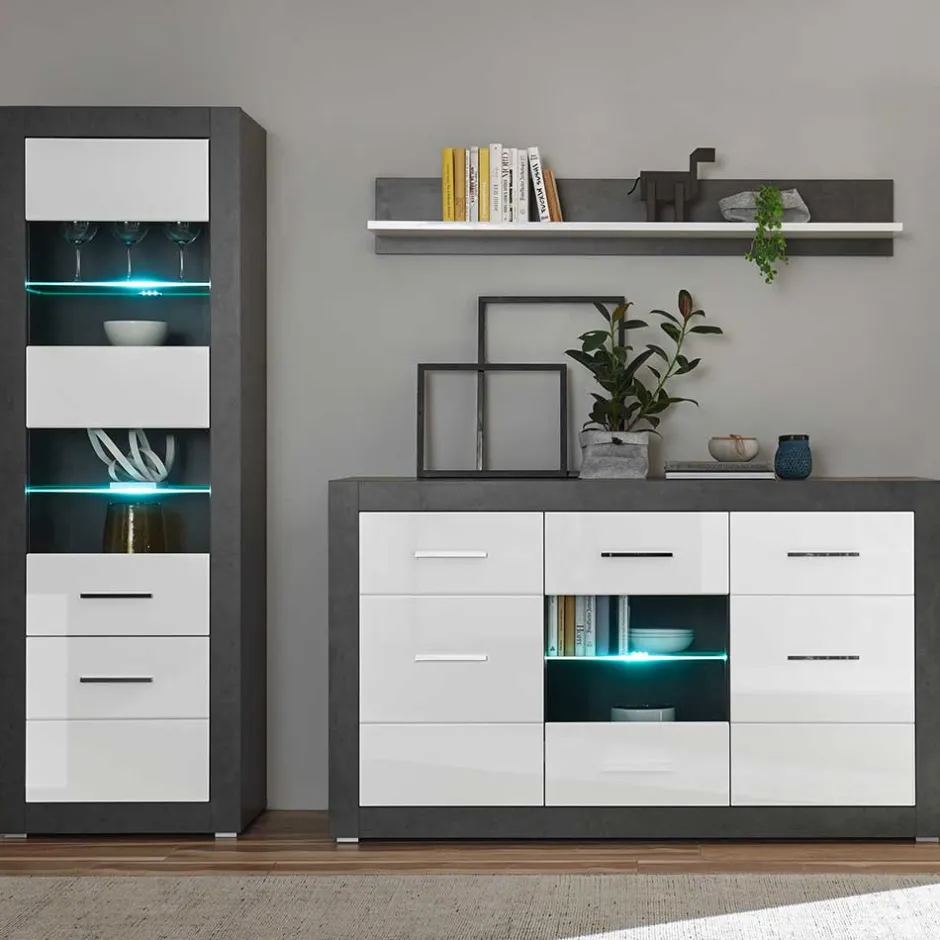 Wohnen Moderne Schränke & Wandregal Set - Istensa (dreiteilig)