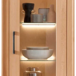 Moderne 1-türige Vitrine aus Kernbuche geölt - Sarosca^Wohnen Sale