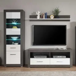Wohnen Moderne TV Anbauwand 215cm breit - Istensa I (dreiteilig)