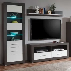 Wohnen Moderne TV Anbauwand 215cm breit - Istensa I (dreiteilig)