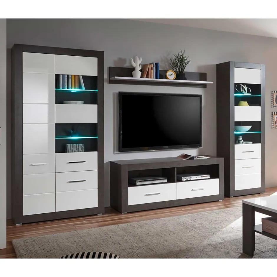 Wohnen Moderne TV Wohnwand als Set - Istensa (vierteilig)