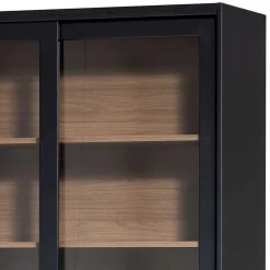 Wohnen Moderne Vitrine mit Glas Schiebetüren - Susanne