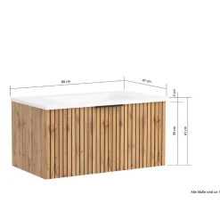Wohnen Moderne Waschkonsole mit Einlassbecken - Crystoga