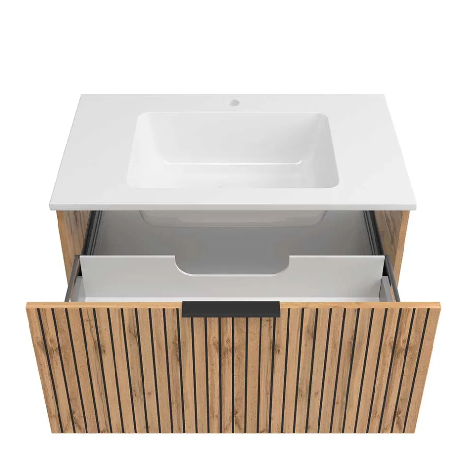 Wohnen Moderne Waschkonsole mit Einlassbecken - Crystoga