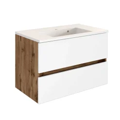 Wohnen Moderne Waschplatz Kombi in Weiß - Maklesa (zweiteilig)