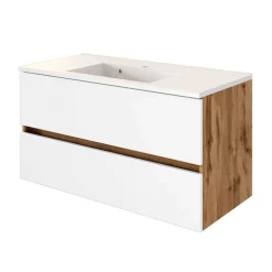 Wohnen Moderne Waschplatz Kombi in Weiß - Maklesa (zweiteilig)