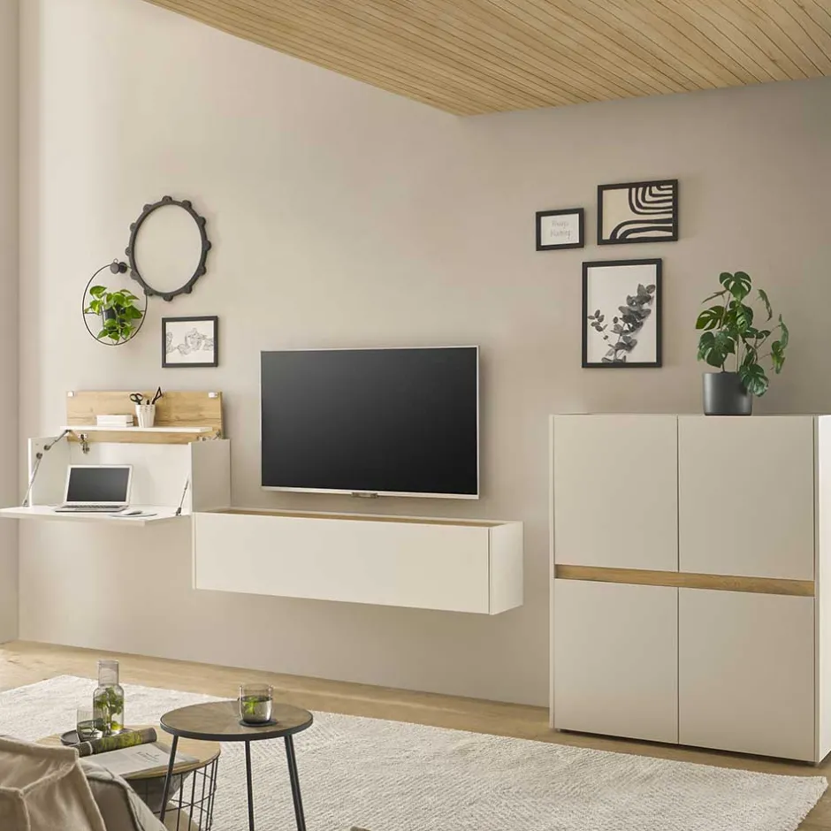 Wohnen Moderne Wohnzimmereinrichtung Schrank Set - Nonessia (dreiteilig)