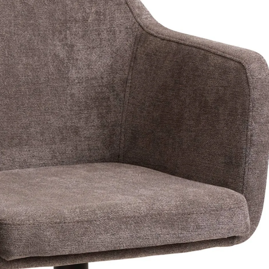 Moderner Armlehnenstuhl in Braun - Myrano^Wohnen