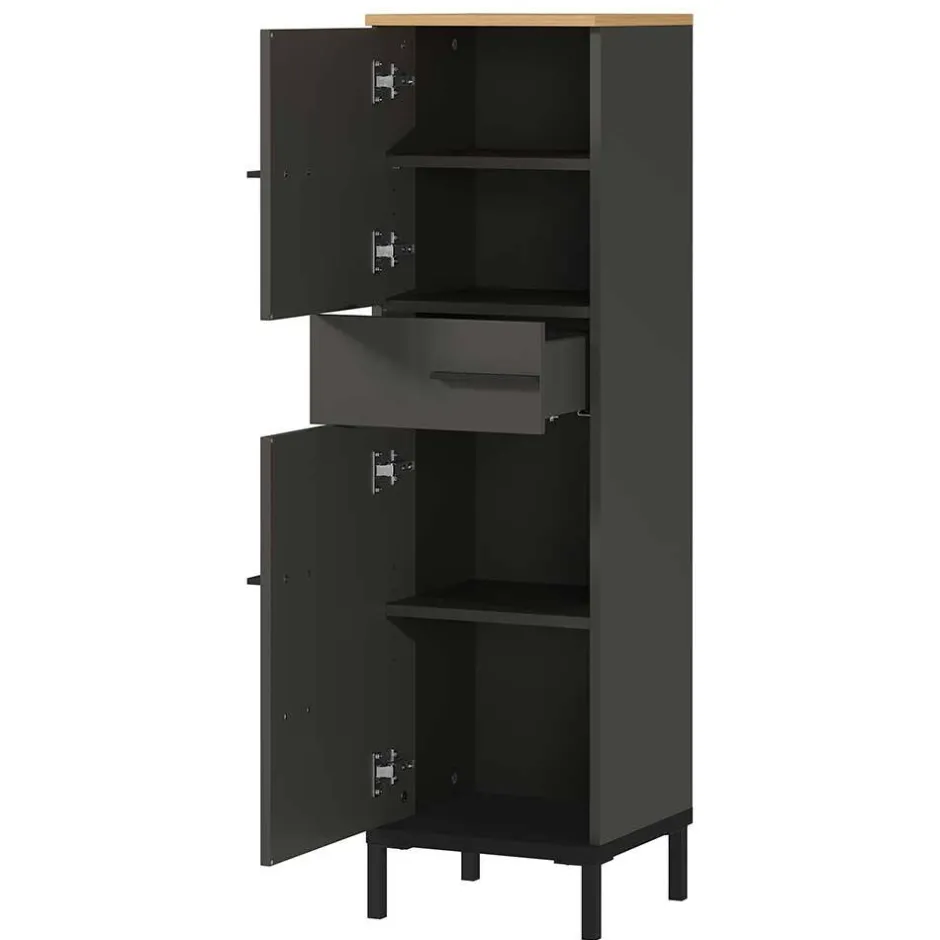 Wohnen Moderner Badezimmerschrank 125 cm hoch - Lucrino