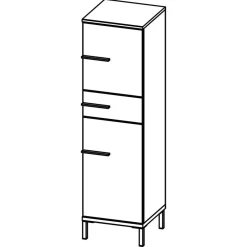 Wohnen Moderner Badezimmerschrank 125 cm hoch - Lucrino