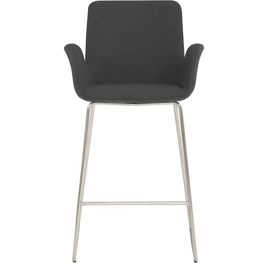 Moderner Barstuhl mit Armlehnen in Dunkelgrau - Vaiana^Wohnen Sale