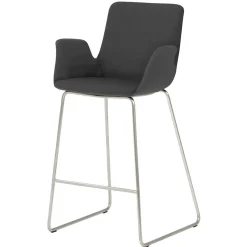 Moderner Barstuhl mit Armlehnen in Dunkelgrau - Vaiana^Wohnen Sale