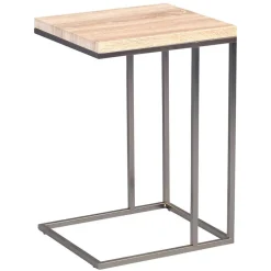 Moderner Beistelltisch in Sonoma Eiche Helma mit Metall Edelstahloptik^Wohnen Sale