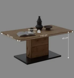 Wohnen Moderner Couchtisch in Wildeiche und Anthrazit - Drinidad