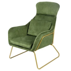 Wohnen Moderner Einzelsessel in Grün & Messing - Vetro