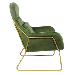 Wohnen Moderner Einzelsessel in Grün & Messing - Vetro