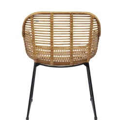 Wohnen Moderner Flechtstuhl aus Rattan - Rubertus (2er Set)