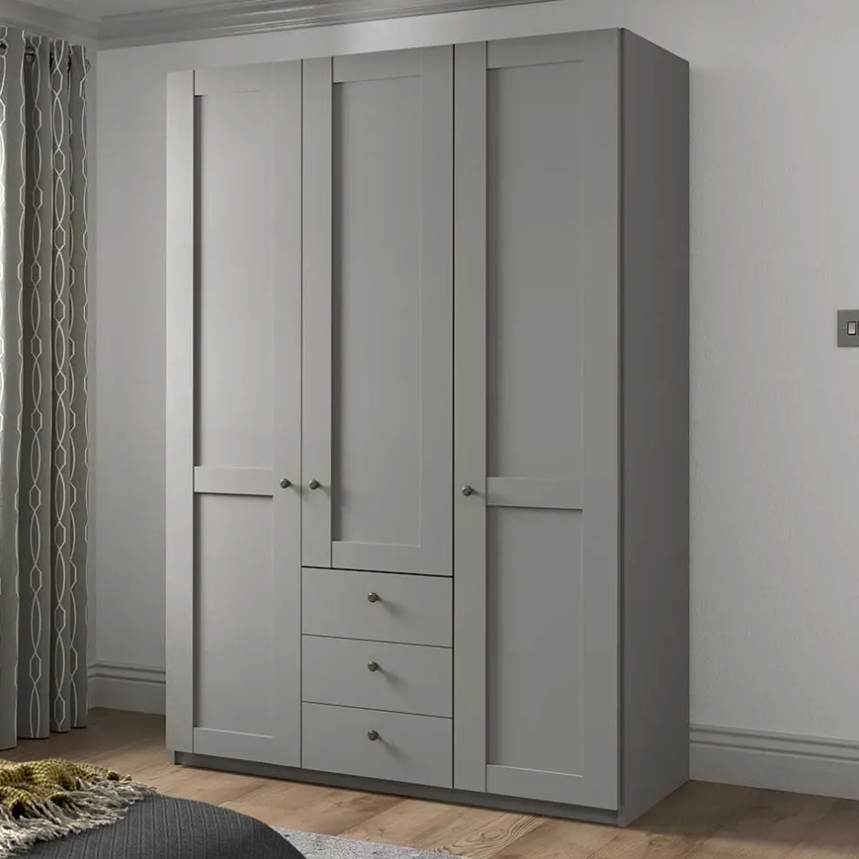 Moderner Kleiderschrank in Hellgrau - Ridonna^Wohnen Hot