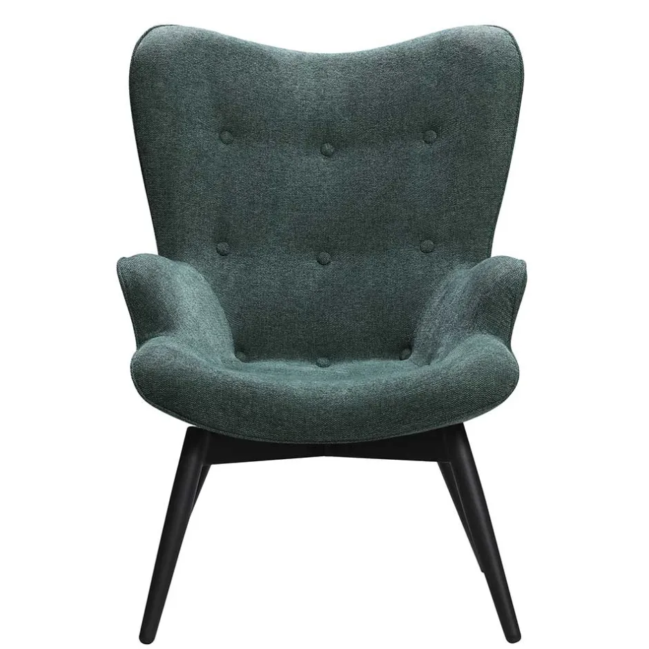 Wohnen Moderner Ohrensessel in Dunkelgrün - Diamora