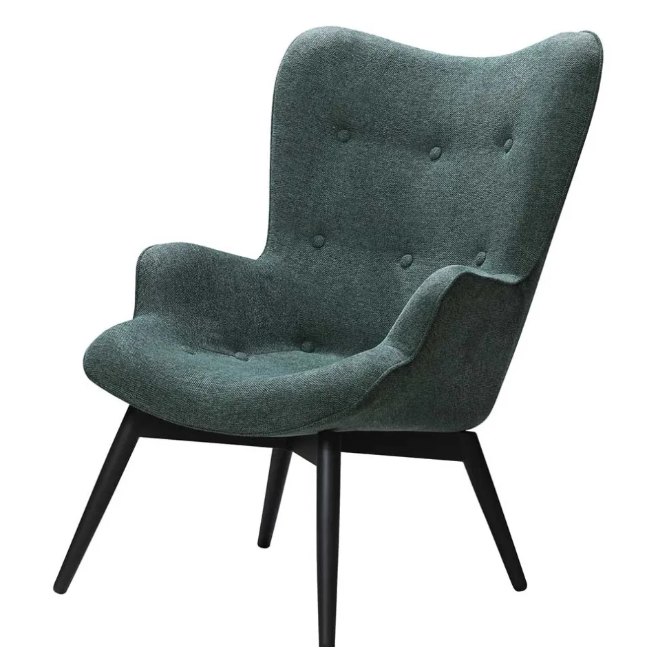 Wohnen Moderner Ohrensessel in Dunkelgrün - Diamora