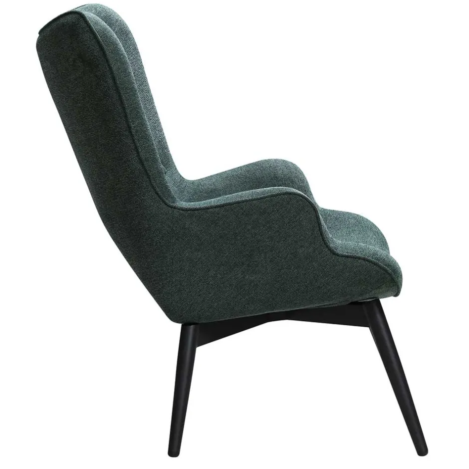 Wohnen Moderner Ohrensessel in Dunkelgrün - Diamora