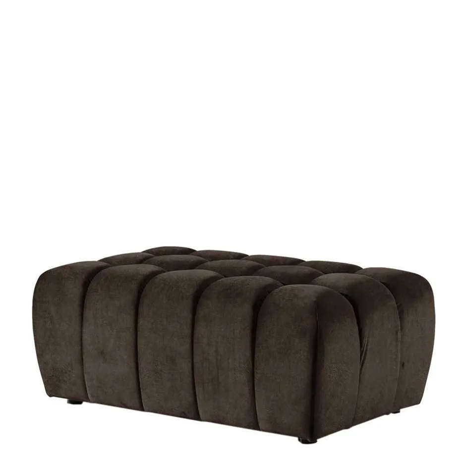 Moderner Polsterhocker in Dunkelbraun - Dos^Wohnen Clearance