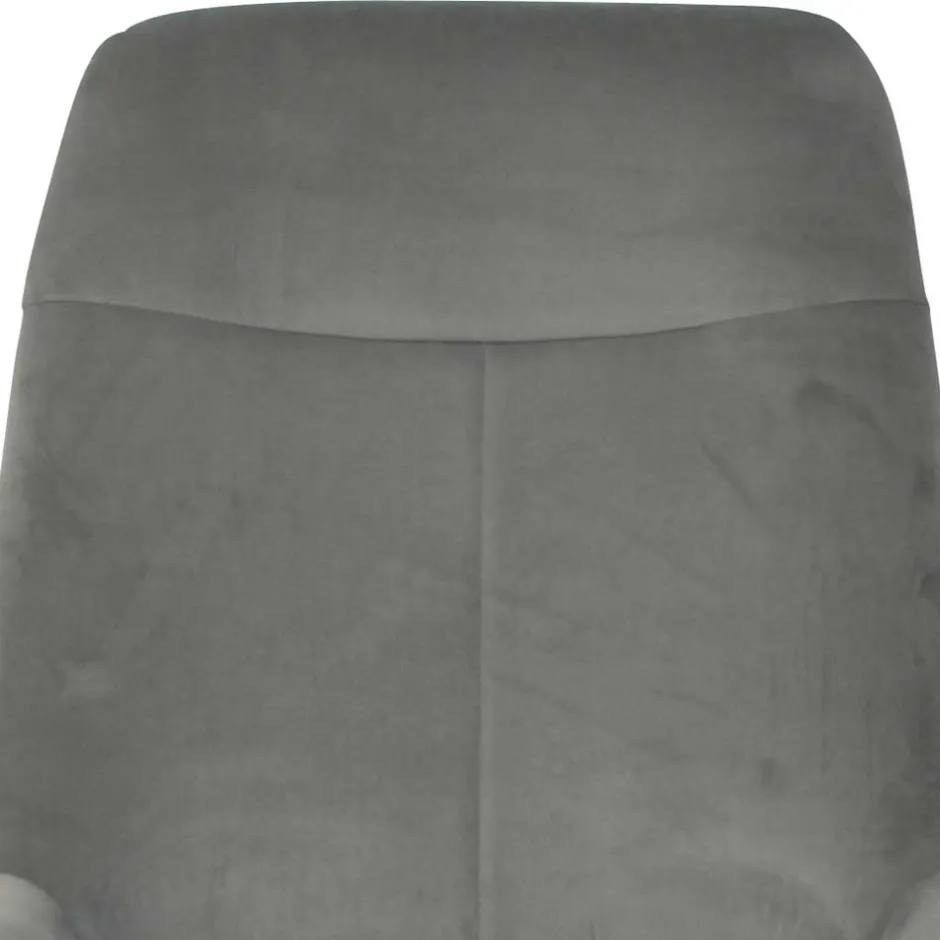 Moderner Schaukelstuhl aus Samt in Grau - Cenka^Wohnen