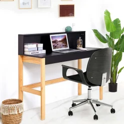 Moderner Schreibtisch mit Aufsatz - zweifarbig - Ynes^Wohnen