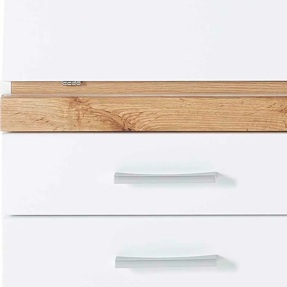 Moderner Sekretär in Weiß & Eiche Optik - Bistrita^Wohnen Outlet