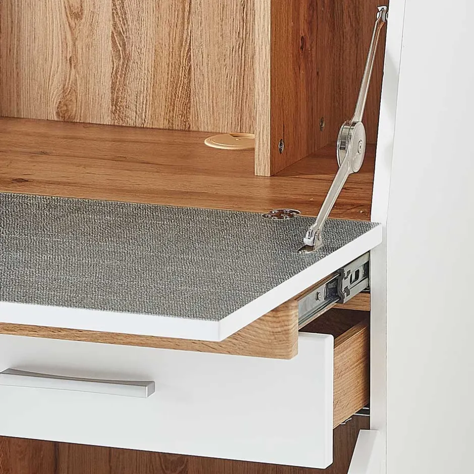 Moderner Sekretär in Weiß & Eiche Optik - Bistrita^Wohnen Outlet